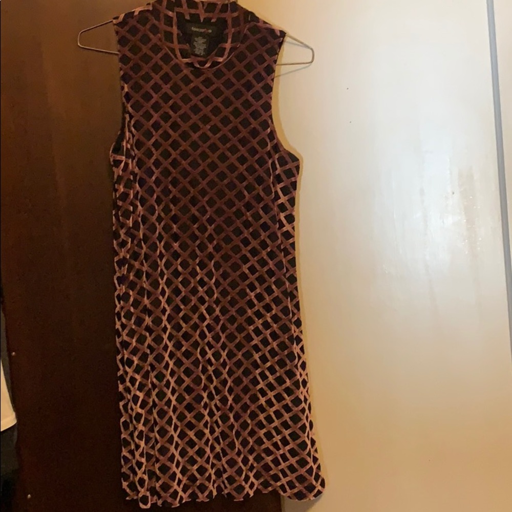 Mock neck velvet dress